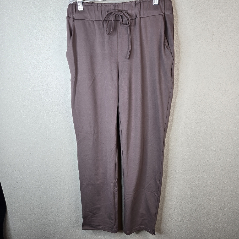 Joie Mauve Drawstring Waistband Ankle Slit Casual Pants Medium